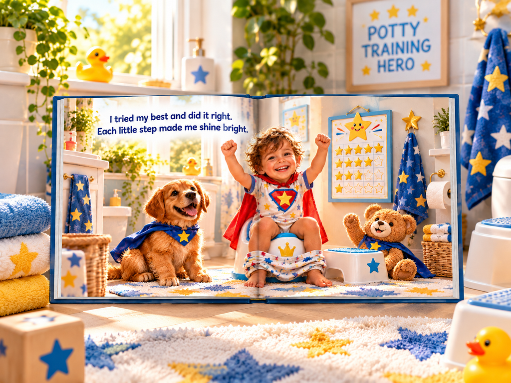 Potty Training Hero - interior page spread