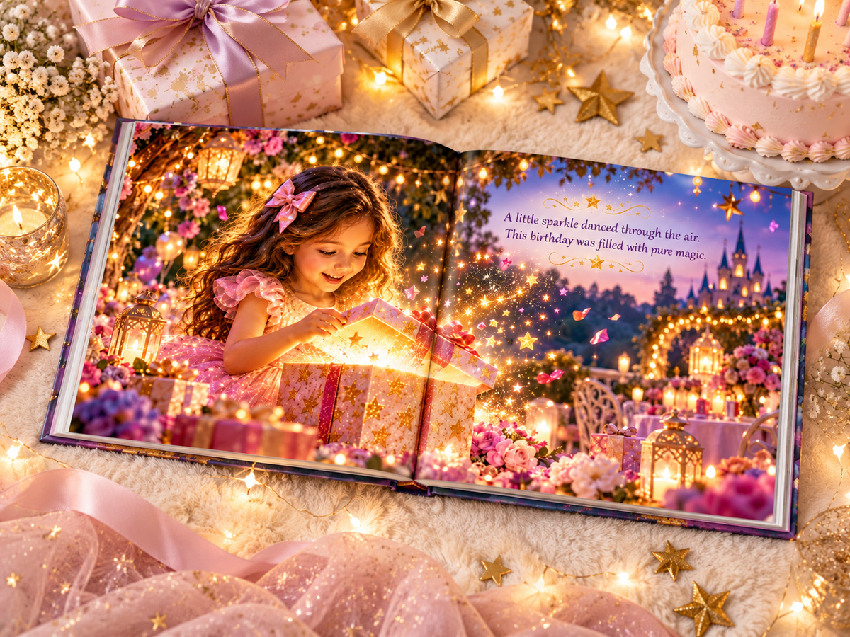 Birthday Magic - interior page spread