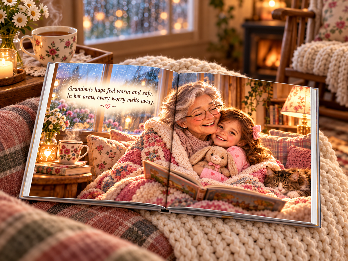 Grandma's Hugs - interior page spread