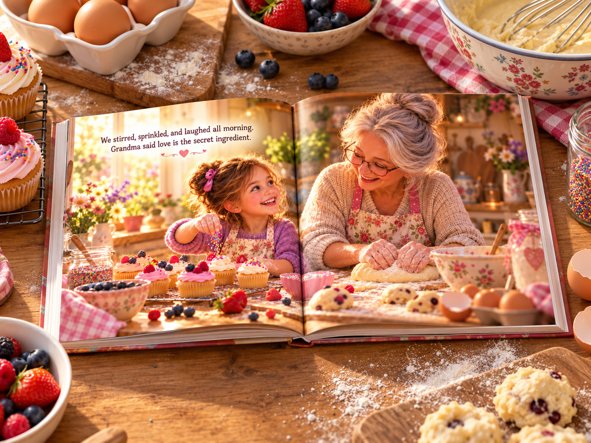 Baking with Grandma - interior page spread