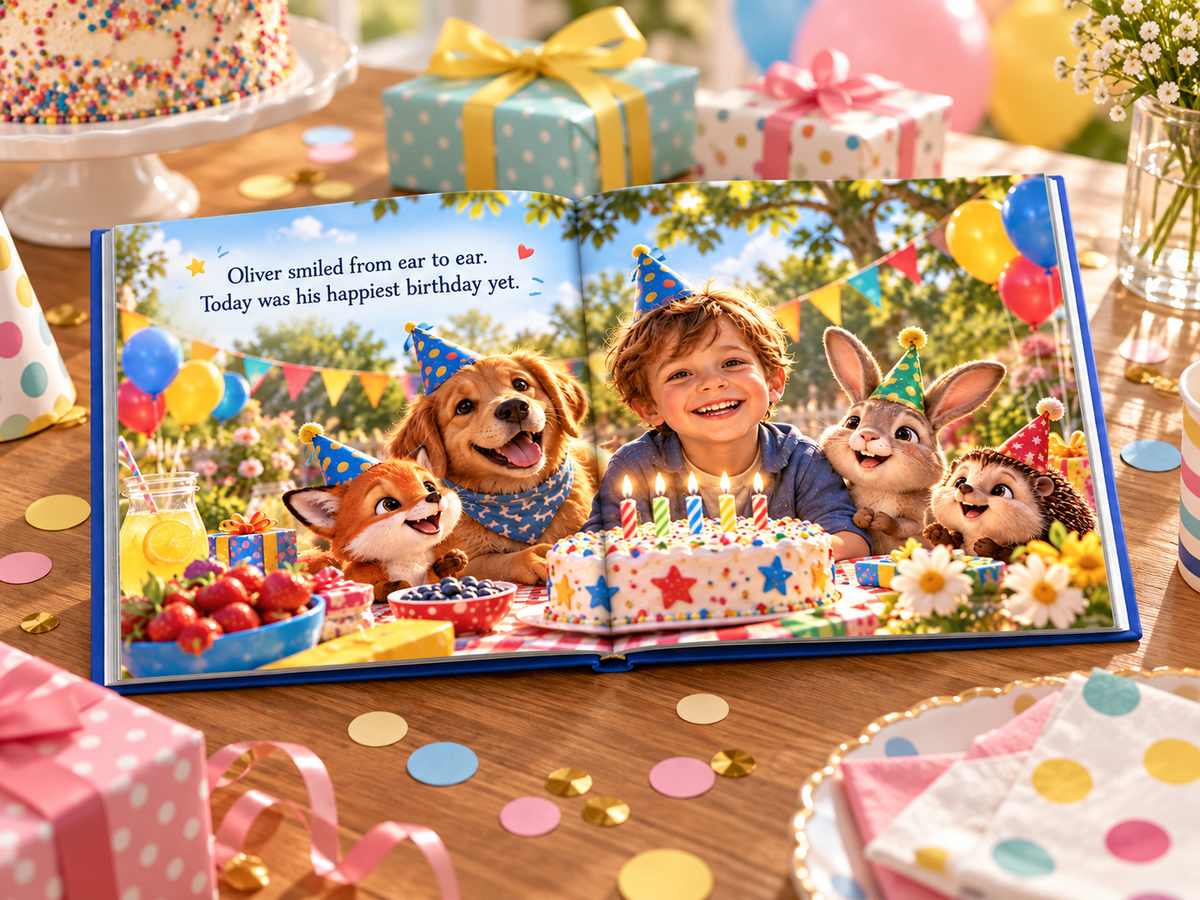 Happy Birthday, Oliver! - interior page spread