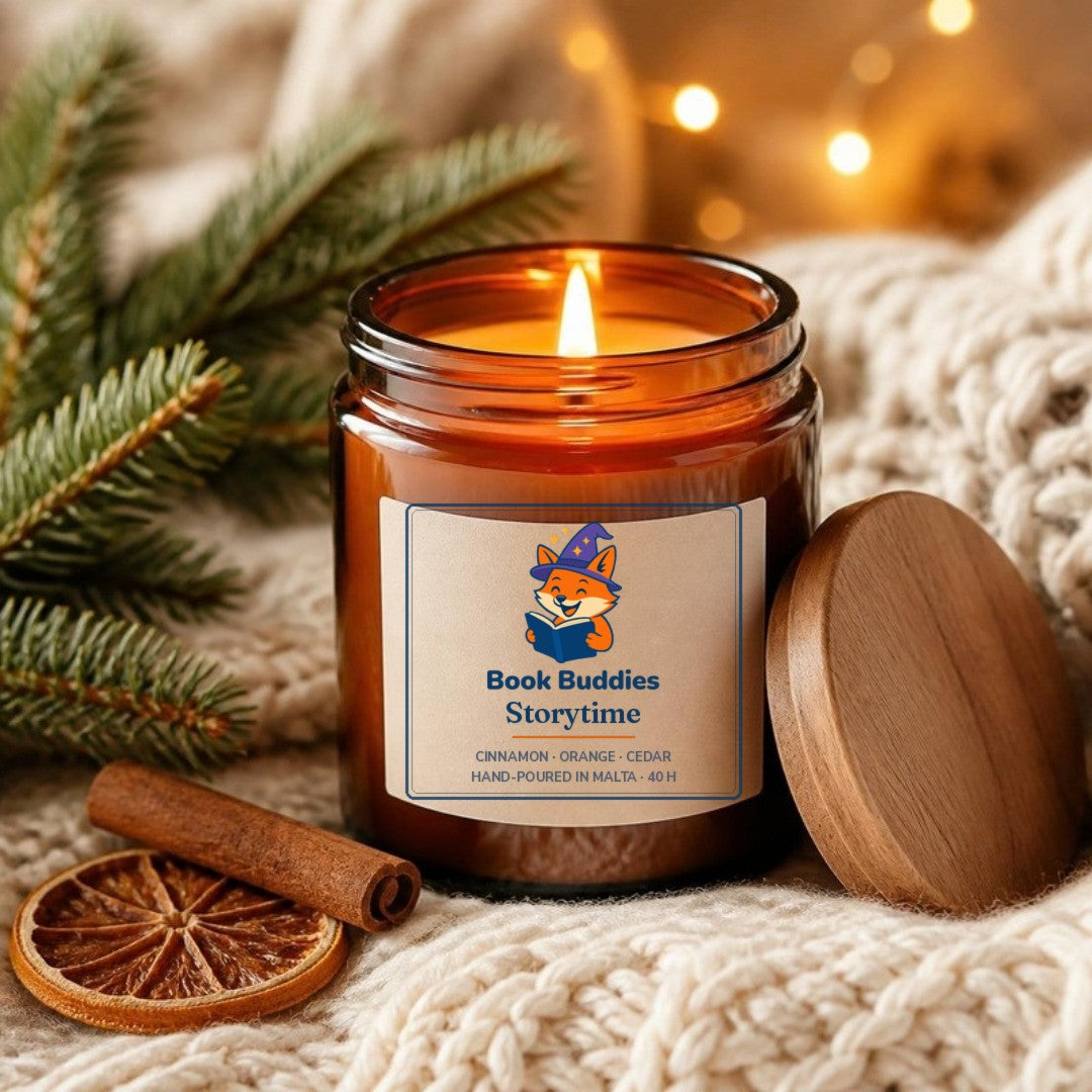 Storytime Candle in amber glass