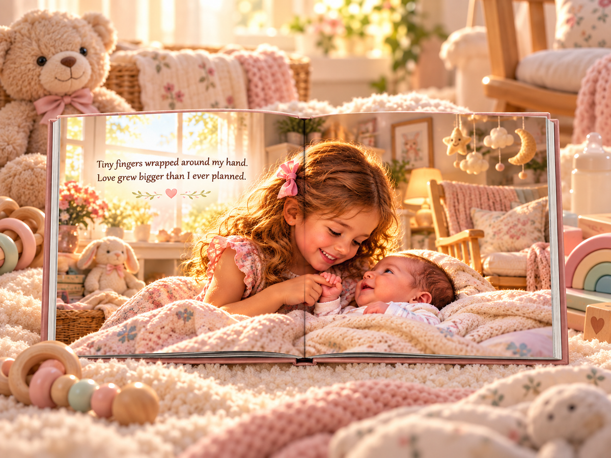 New Baby in the Family - interior page spread