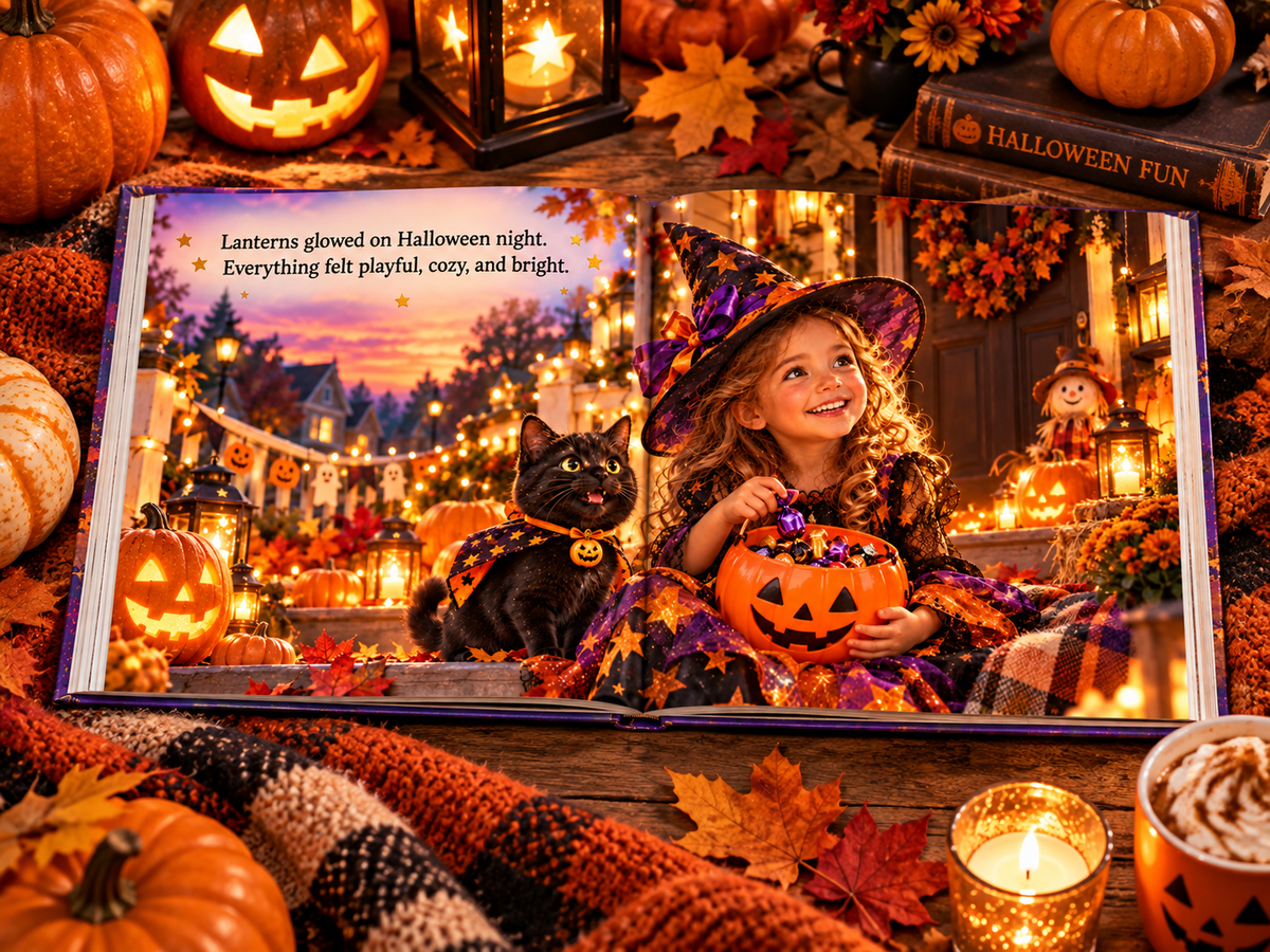 Halloween Fun - interior page spread