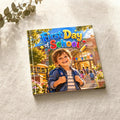 First Day of School personalised hardcover book, flat lay
