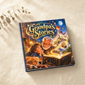 Grandpa's Stories personalised hardcover book, flat lay