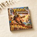 Pirate Treasure personalised hardcover book, flat lay